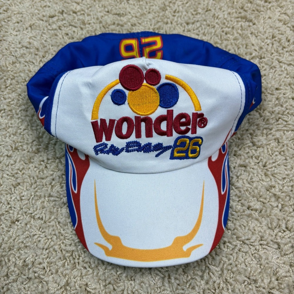 Wonder Bread Racing Cap Ricky Bobby Talladega Nights 26 Nascar Flame Design NWOT - Picture 3 of 7